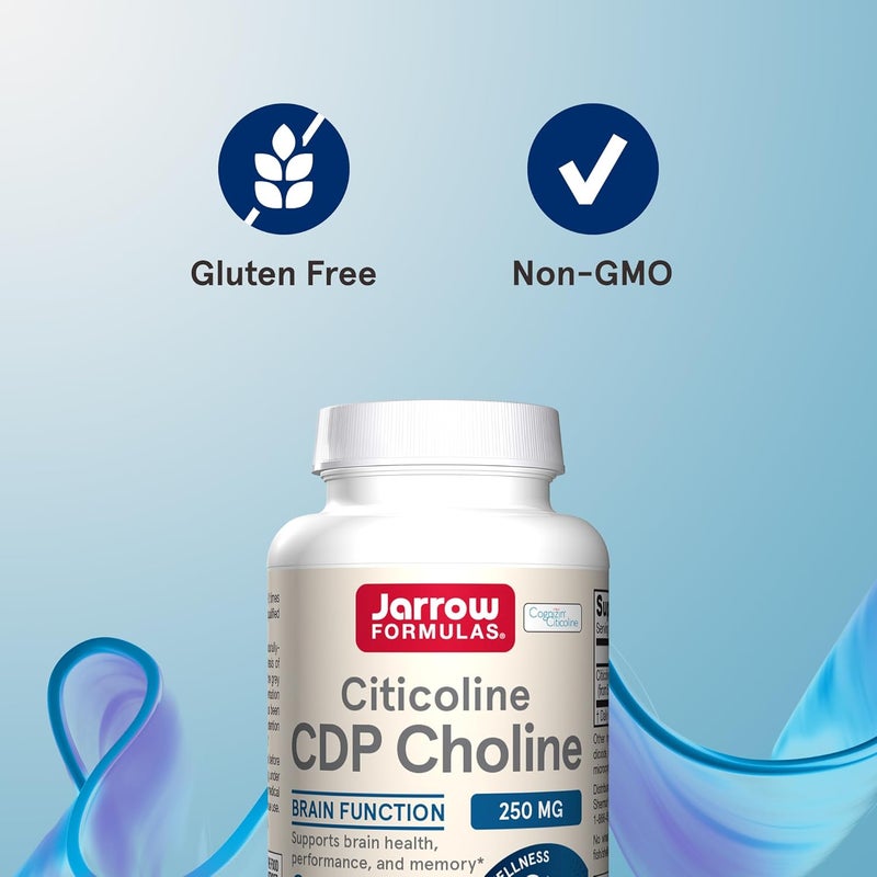 Jarrow Formulas Citicoline CDP Choline 250 MG CDP Choline Supplement Supports Brain Health Performance and Memory 120 Capsules Up to a 120 Day Supply - Image 5