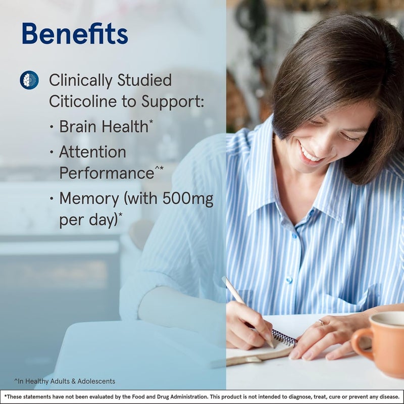 Jarrow Formulas Citicoline CDP Choline 250 MG CDP Choline Supplement Supports Brain Health Performance and Memory 120 Capsules Up to a 120 Day Supply - Image 4