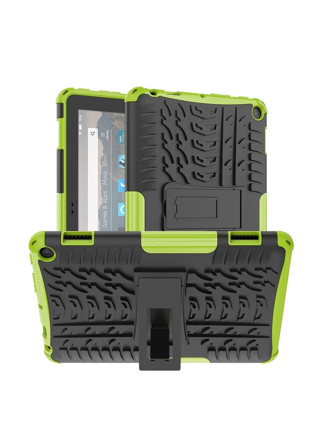 S-TOP Case For Amazon Kindle Fire HD 8 2022 Tire Texture TPU + PC Tablet Case with Holder - Image 1