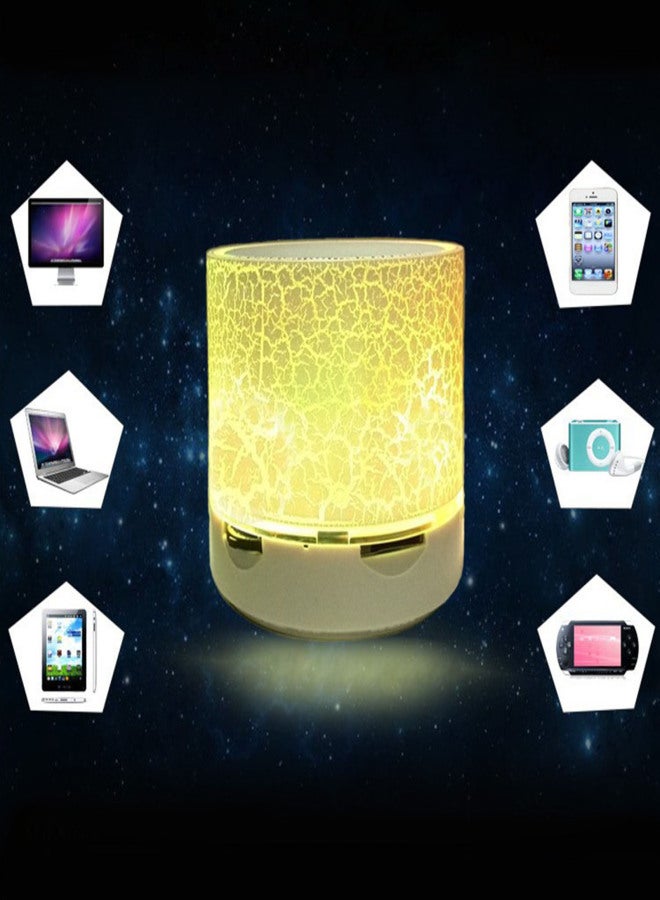 Mini Wireless Bluetooth Speaker Colorful Light Small Crack Luminous Sound Column Speaker Subwoofer Portable Support TF Card AUX - Image 2