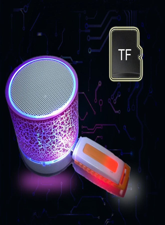 Mini Wireless Bluetooth Speaker Colorful Light Small Crack Luminous Sound Column Speaker Subwoofer Portable Support TF Card AUX - Image 5