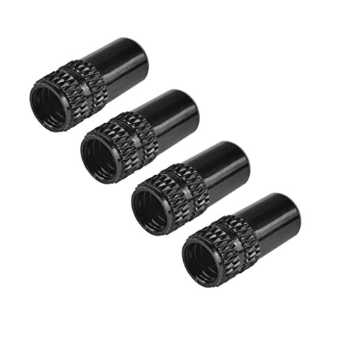 Wanyifa Bicycle 2X Titanium 4X Aluminium Presta Valve Cap (Black 4X Aluminium and 2 xTitanium) - Image 2