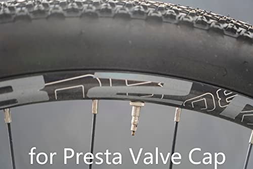 Wanyifa Bicycle 2X Titanium 4X Aluminium Presta Valve Cap (Black 4X Aluminium and 2 xTitanium) - Image 5
