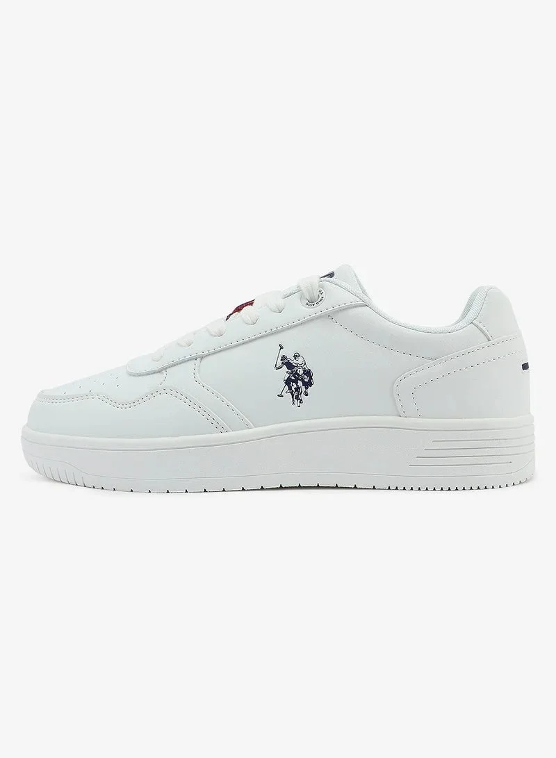 U.S. Polo Assn.  U.S. Polo Assn. COSTER GLB 5PR Women’s White Casual Sneakers | Stylish Lace-Up Platform Shoes  | Best Price UAE