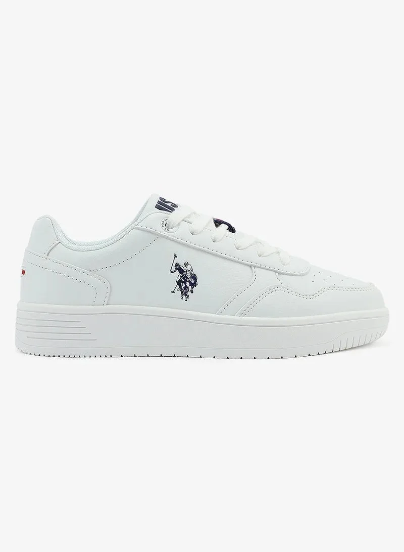 U.S. Polo Assn.  U.S. Polo Assn. COSTER GLB 5PR Women’s White Casual Sneakers | Stylish Lace-Up Platform Shoes  | Best Price UAE