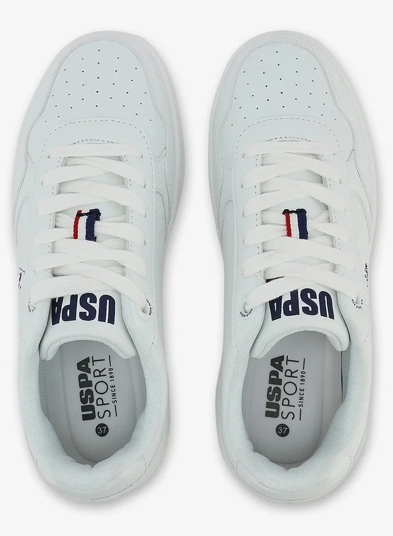 U.S. Polo Assn.  U.S. Polo Assn. COSTER GLB 5PR Women’s White Casual Sneakers | Stylish Lace-Up Platform Shoes  | Best Price UAE