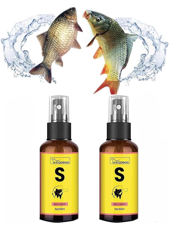 PROMASS 2Pcs Red Worm Scent Fish Attractants for Baits, [Upgrade-Version] High Concentration Fish Bait Attractant Enhancer, Fishing Equipment Accessories