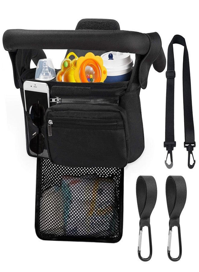 HOINCO Universal Baby Stroller Organizer，with Heightened Insulated Cup Holder,Detachable Phone Bag,Shoulder Strap and Mesh Bag，Fits Most Strollers. - Image 1