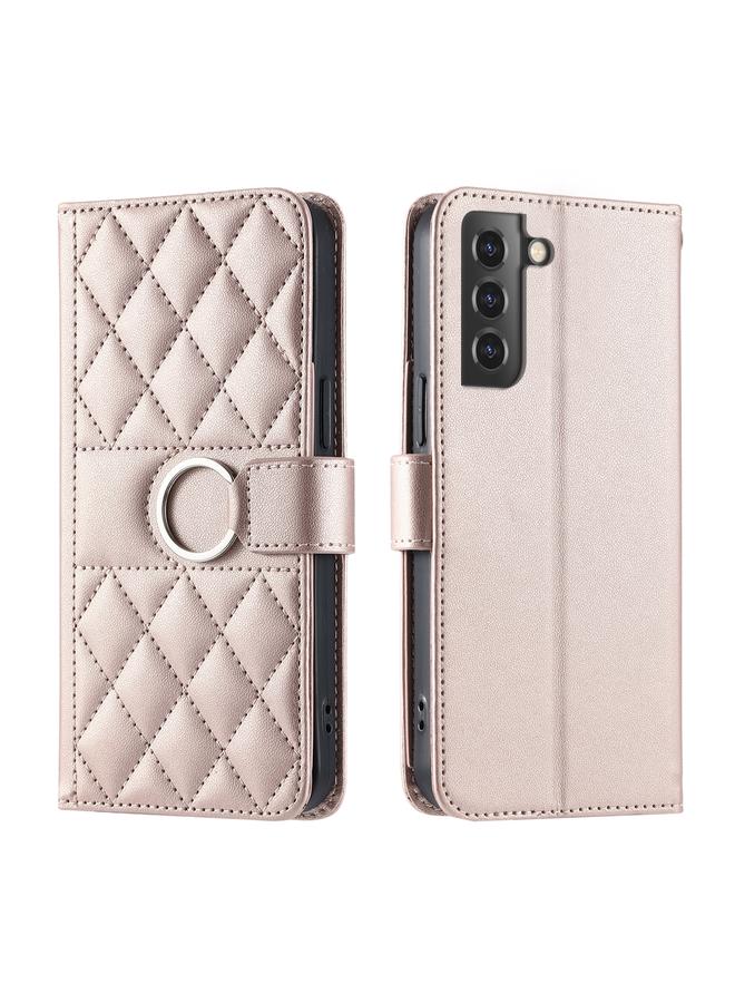 اس-توب جراب لهاتف Samsung Galaxy S22 5G جراب جلدي مع مشبك حلقي على شكل معين - Image 1