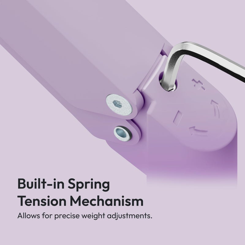 Pixio PS1D Wave Purple Dual Monitor Arm Stand Desk Mount - Fits up to 32 inches Monitors and up to 19.8lbs. VESA Compatibility and Integrated Cable Management - Image 3