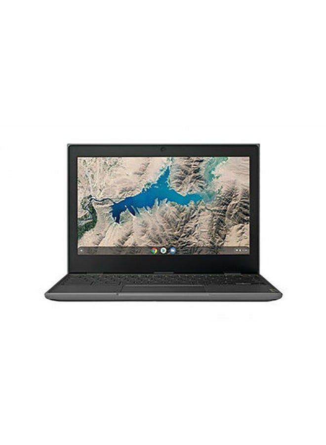 لينوفو لابتوب كروم بوك 100E HD بشاشة 11.6 بوصة HD، مع معالج إنتل سيليرون N4000/نظام تشغيل كروم/ذاكرة RAM 4GB/ذاكرة eMMC 32GB/رسومات إنتل UHD 600 مدمجة باللون الأسود - Image 1