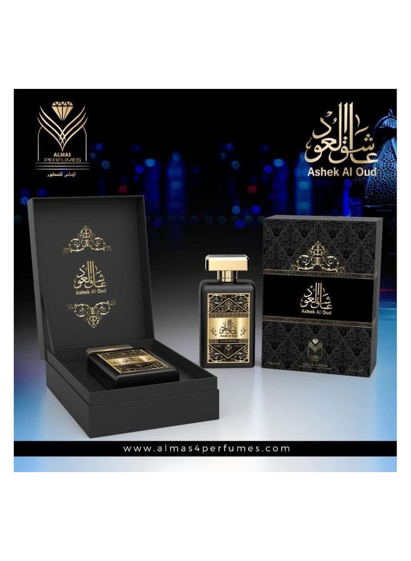 ALMAS PERFUMES Ashek Al Oud Unisex EDP 100ml - Image 3