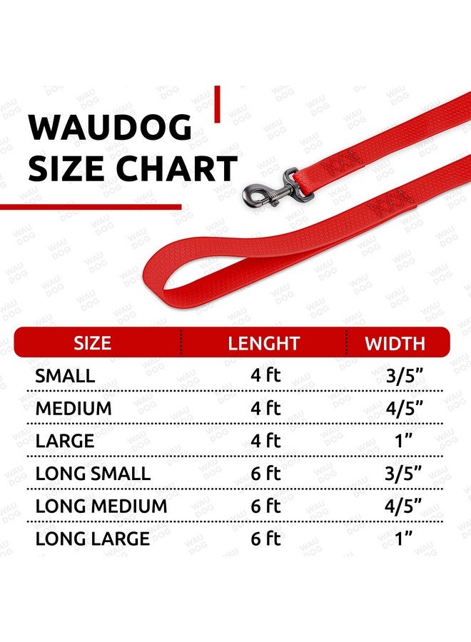 WauDog WAUDOG Waterproof Dog Leash 4 Ft / 6 Ft - Anti-Slip Dog Leash for Large Dogs, Small and Medium Dogs - Heavy Duty Dog Leash with Water and Dirt-Resistant - Long Or Short Dog Leashes for Boy & Girl Dogs - Image 3