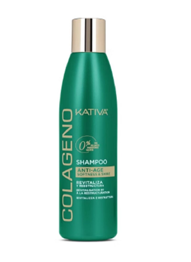 Kativa Collageno Kativa Shampoo Anti Age Softness and Shine - Revitalize / Paraben Free 250ml  - Image 1