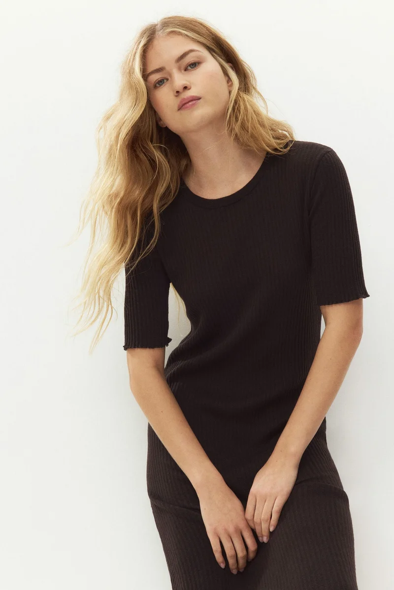 H&M Rib-knit T-shirt dress