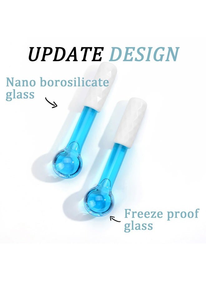 CIBLUTY ICE Globes Small Balls for Eyes, 2 PCS Blue Facial Globes for Massage Tool, Facial Roller Cold Skin Massagers, Tighten Skin, Reduce Puffiness and Dark Circles, Enhance Circulation - Image 3