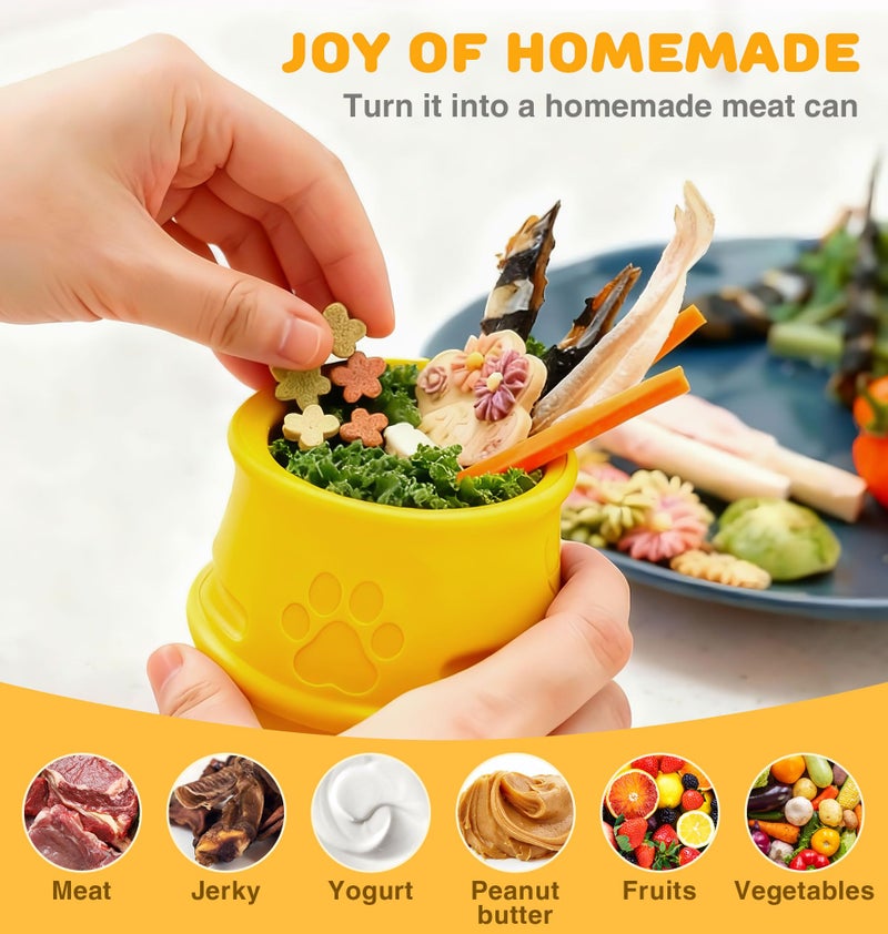 PETZEE Dog Enrichment Toys, Interactive Puzzle Toys for Dogs-Long-Lasting Nature Rubber & Durable, Dog Toys to Keep Them Busy,Holds Kibble-Treats Frozen Treat Toy for Dog, Lemon,M - Image 4