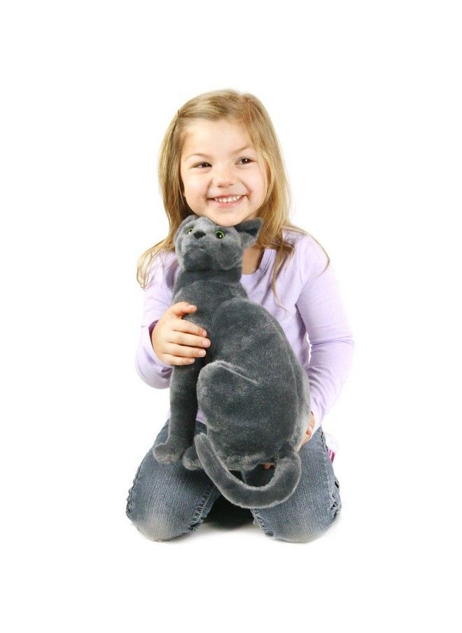 VIAHART - Rae The Russian Blue Cat 12 Inch Grey Stuffed Animal Plush Gray Cat By Tiger Tale Toys - Image 1
