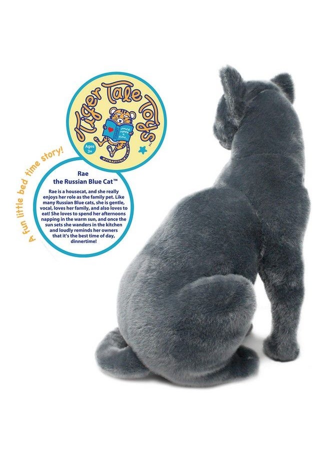 VIAHART - Rae The Russian Blue Cat 12 Inch Grey Stuffed Animal Plush Gray Cat By Tiger Tale Toys - Image 1