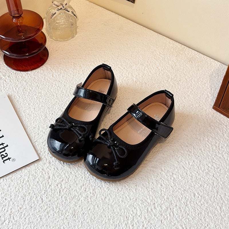Girls'' Leather Shoes Spring and Autumn 2026 New Model Children''s Princess Shoes Little Girl Grandma Flats Silver Soft-Soled Baby Shoes - Image 1