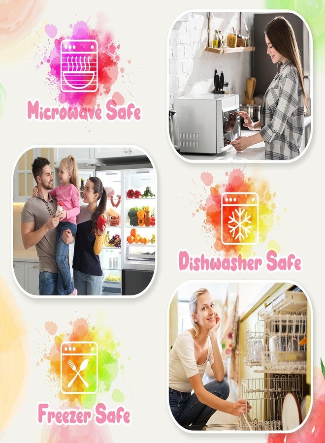 Thenshop ثينشوب - 100 قطعة من علب الطعام البلاستيكية سعة 8 أونصات مع أغطية، مثالية لتخزين الوجبات الخفيفة والوجبات الخفيفة في المجمد، مثل الحساء والزبادي والآيس كريم والعصير. - Image 5