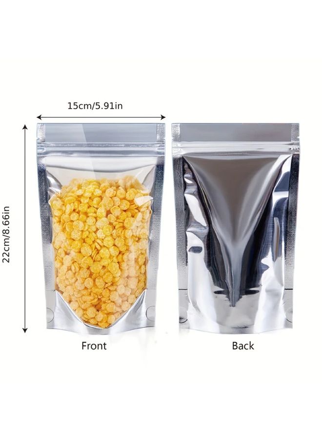 50 Reusable Standing Storage Bags 5.91x8.66 Inch 50 Pcs For Snacks Cereals Nuts Coffee - Image 2