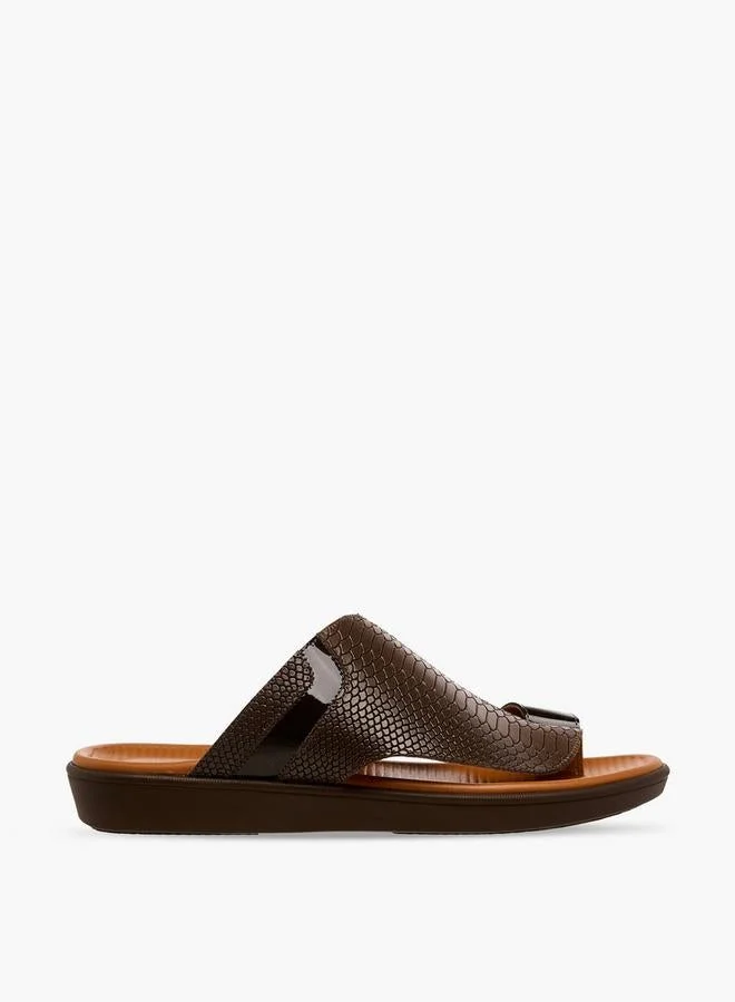 Al Waha Men Toe Loop Detail Leather Arabic Sandals Ramadan Collection