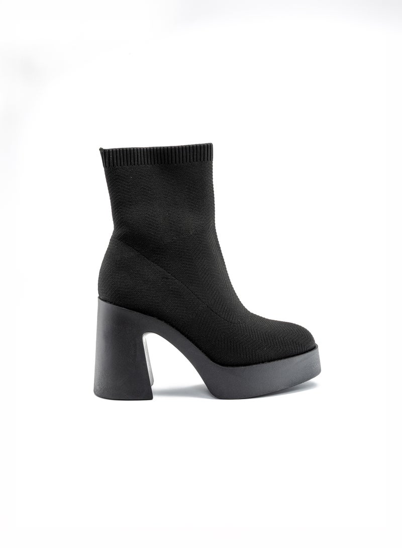Bata Platform Block Heel Ankle Boots - Image 1