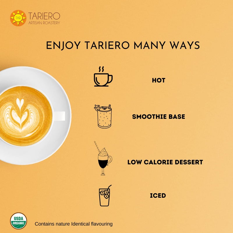 Tariero Lo-Caffeine FRENCH VANILLA Flavoured Coffee | 65% DECAFFEINATED | Medium Roast | Espresso Fine Grind (100 Gram) - Image 3