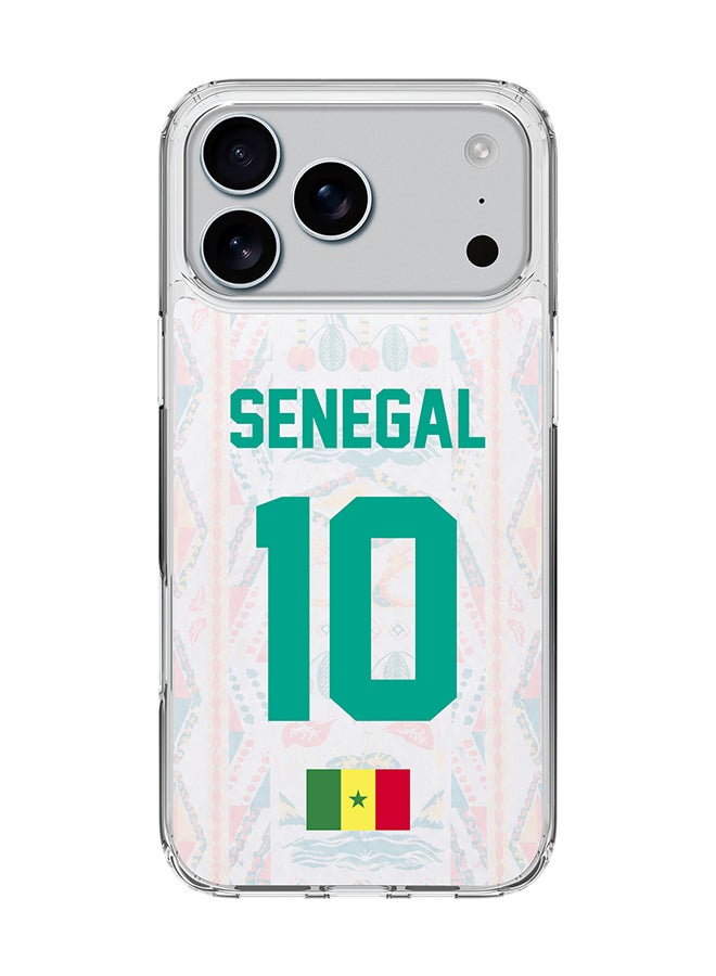 Stylizedd Classic Clear Magnetic Case for Apple iPhone 17 Pro Max , Hybrid Soft Case Flexible Edges Anti Drop TPU PC Gel Thin Transparent Cover [ Designed for Apple iPhone 17 Pro Max ] - Football Team Senegal World Cup 2026 - Image 1