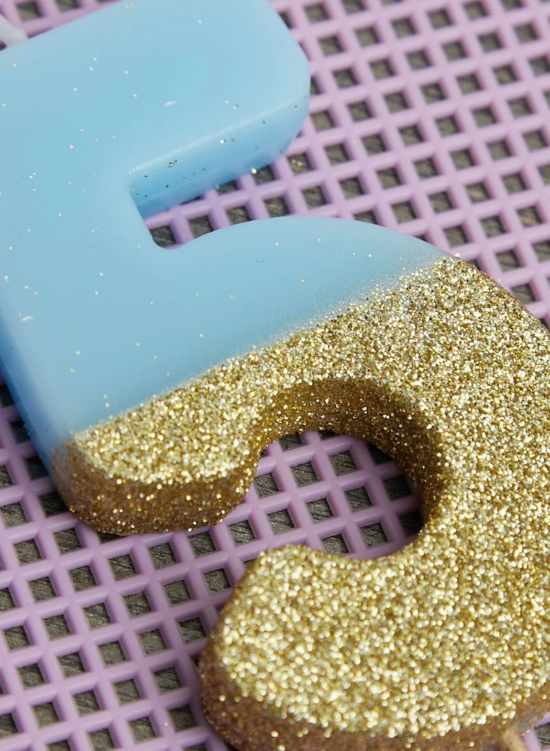 Talking Tables Glitter Number 5 Candle