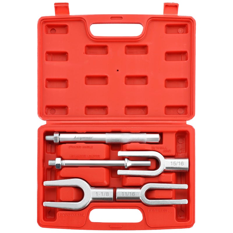 Acymner Pickle Fork Ball Joint Separator Set  5PCS Pickle Fork Tool Set Ball Joint Tie Rod Pitman Arm Removal Tool Fork Type Separator Kit for Cars and Light Trucks