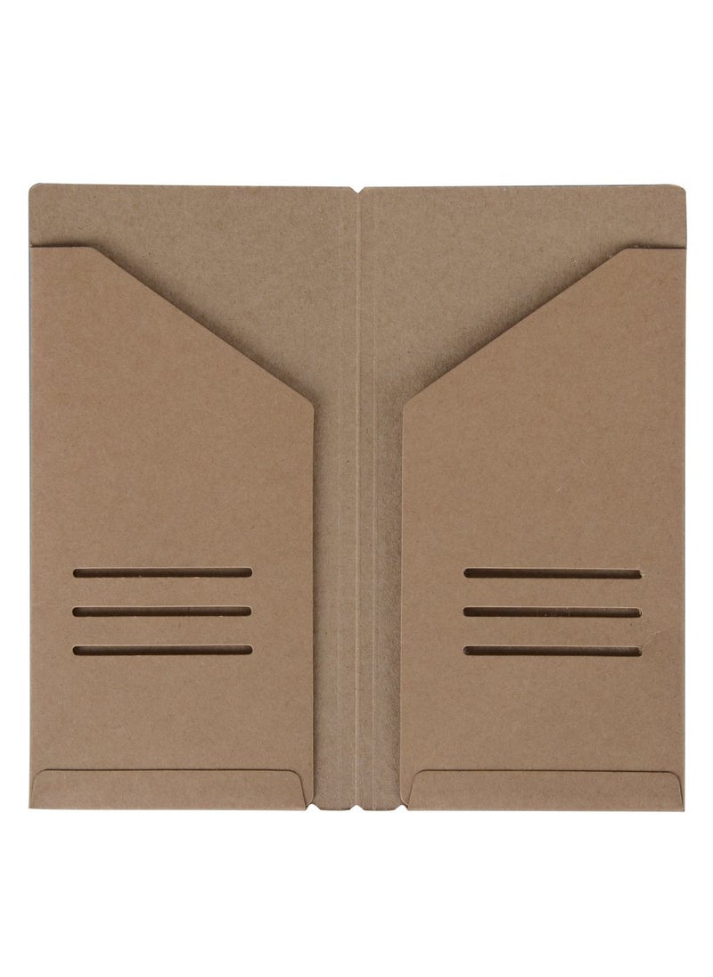 newestor newestor Kraft File Folder + Zipper Pouch & Card Sleeve Travel Accessories Kit for Standard Size Travelers Notebook, 4.25"x8.25"  - Image 2