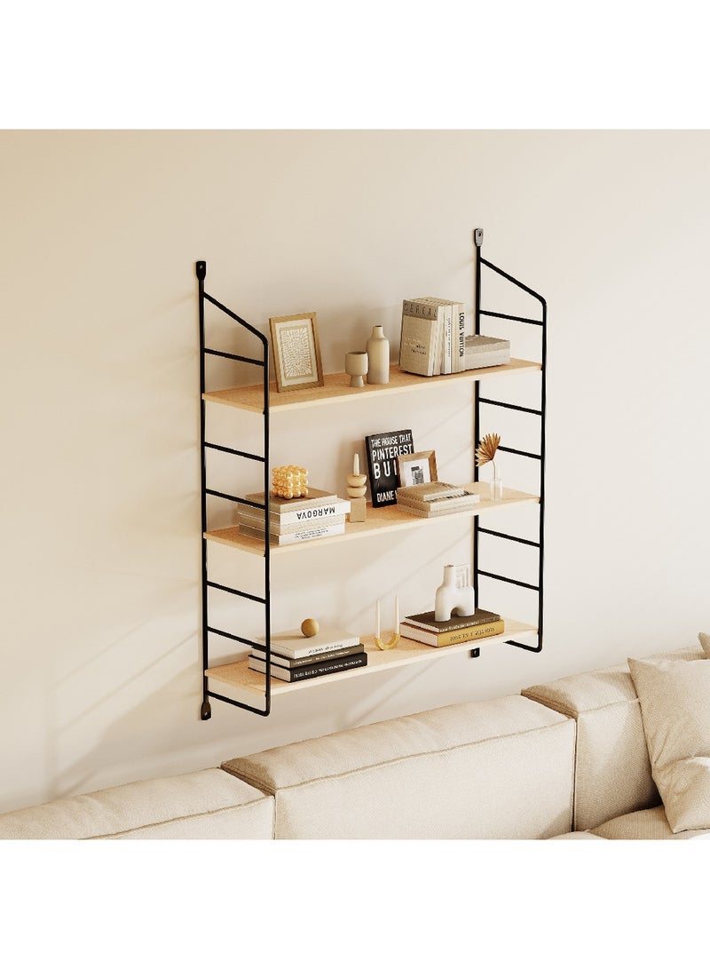 Home Box Urban 3-Tier Metal Shelf 60 x 70 x 17 cm - Image 1