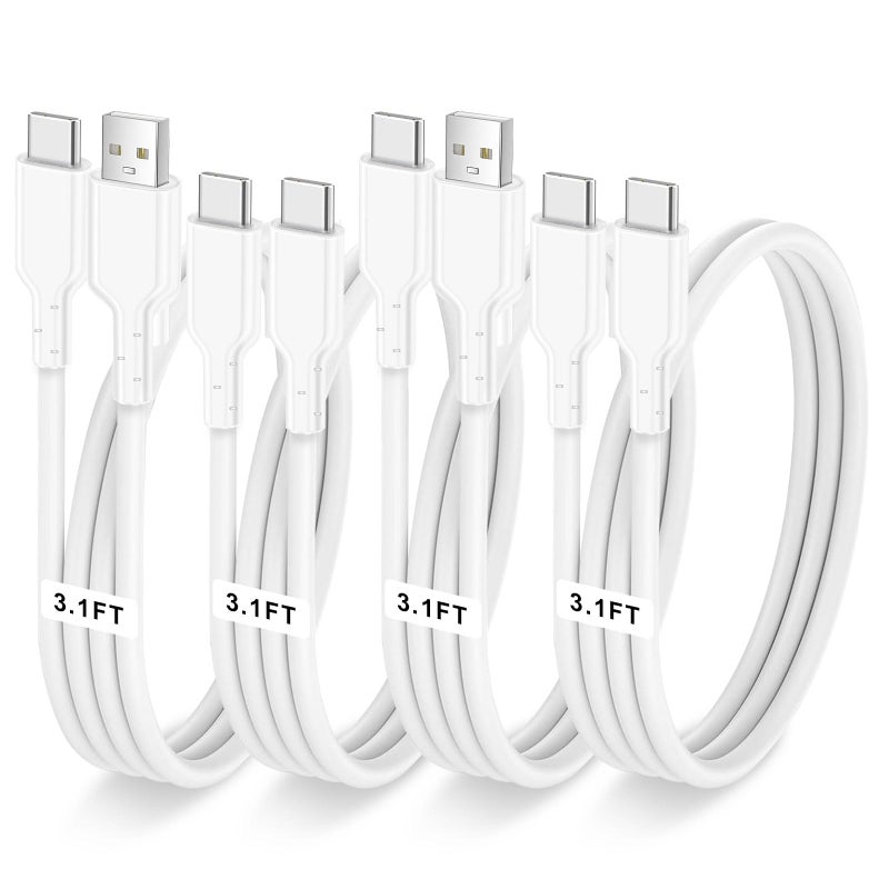 Famoby 4 Pack Charging Cable 60W 3.1FT(2 Pack USB to USB C Cable and 2 Pack USB C to USB C Cable) Type C 60W Fast Charging Cable for iPhone 17 Series/16 Series/15 Series,iPad,AirPods,Watch,Samsung and More - Image 1
