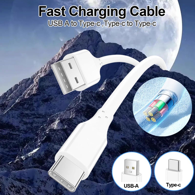 Famoby 4 Pack Charging Cable 60W 3.1FT(2 Pack USB to USB C Cable and 2 Pack USB C to USB C Cable) Type C 60W Fast Charging Cable for iPhone 17 Series/16 Series/15 Series,iPad,AirPods,Watch,Samsung and More - Image 3