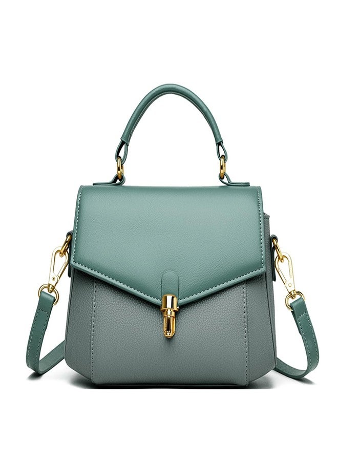 imeetu Genuine Leather Crossbody Bag for Women, Tote Bag Removable Shoulder Strap(Green) - Image 1