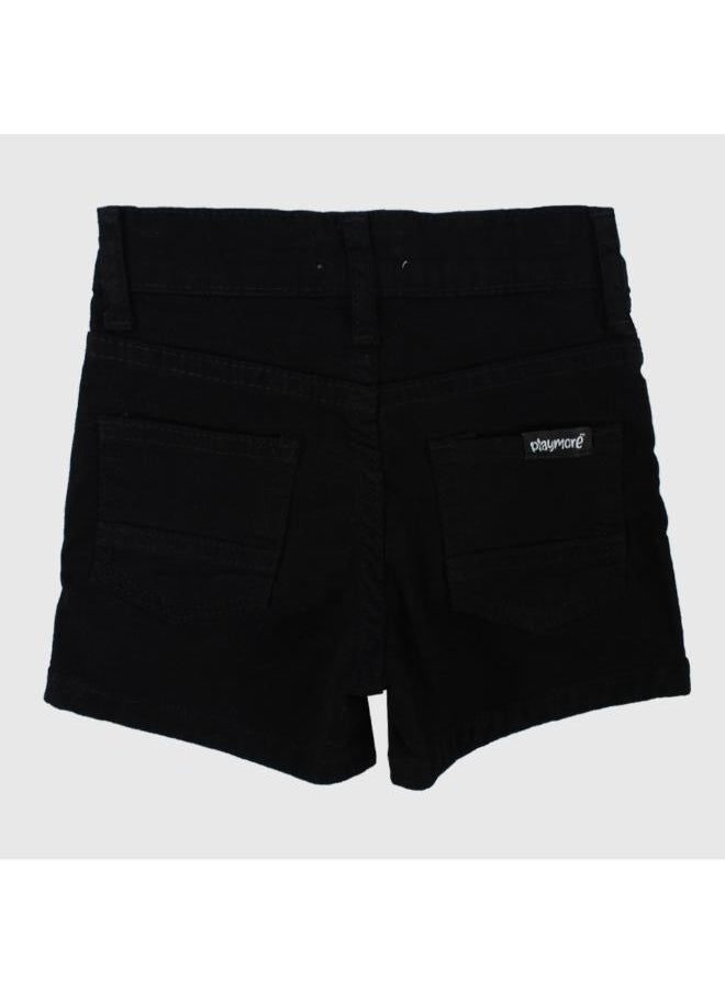 playmore - Black Gabardine Shorts - Image 1