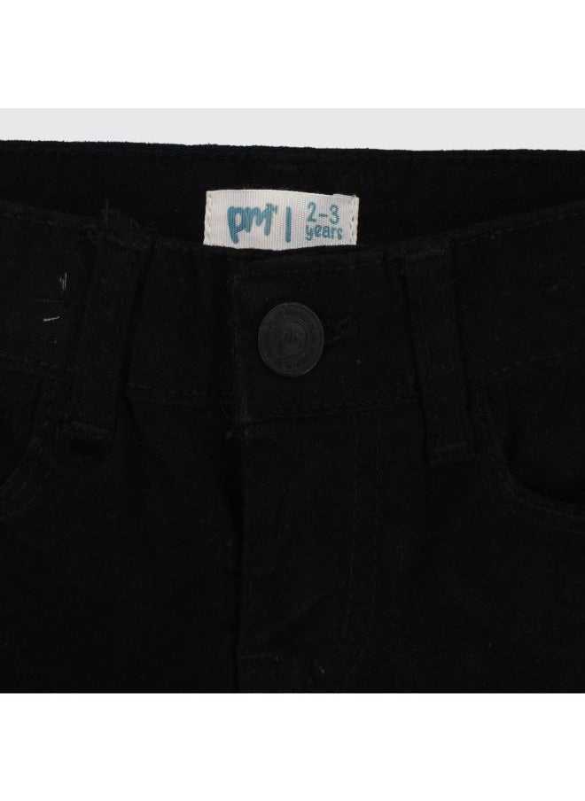playmore - Black Gabardine Shorts - Image 1