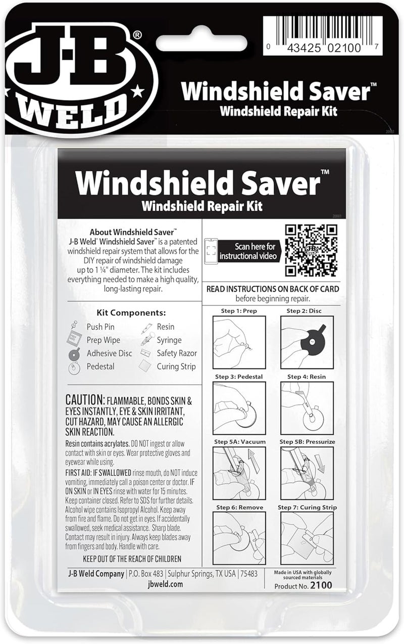 جي- بي ويلد مجموعة إصلاح J-B Weld 2100 Windshield Saver، 2 أونصة سائلة - Image 2