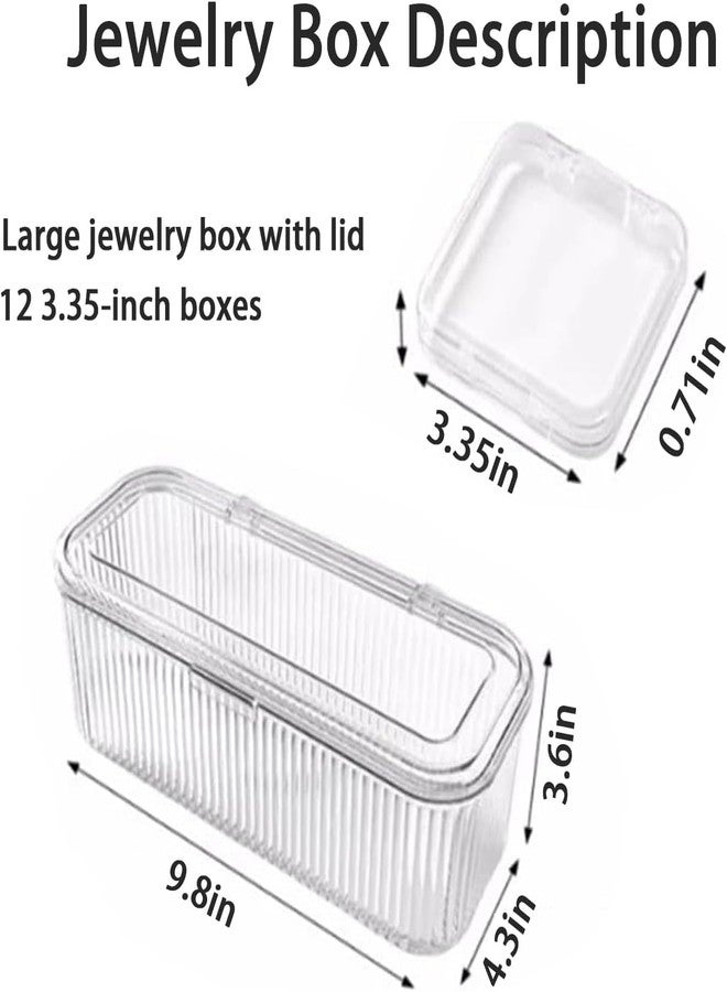 skyzone Acrylic Jewelry Storage Organizer, Transparent Mini Bracelet Storage Box For Women, Multi Purpose Storage Case For Earrings, Bracelete, Rings, Necklace And Nails - Image 3