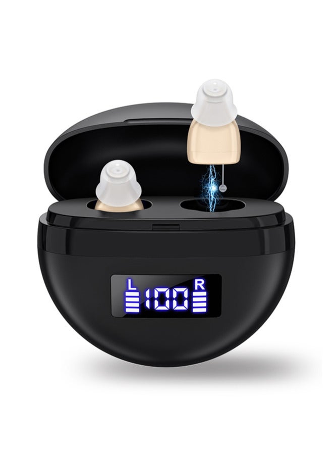 Chixing Hearing Aids Rechargeable with Noise Cancelling, Hearing Aid Loss Amplifier Seniors & Adults Charging Case & Volume Control - Image 1