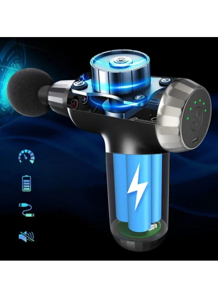 Bless Night FH-820 Muscle Massage Gun – 6-Speed Deep Tissue Therapy, 4 Interchangeable Heads, 1800mAh Battery, Portable Recovery Device - Image 4