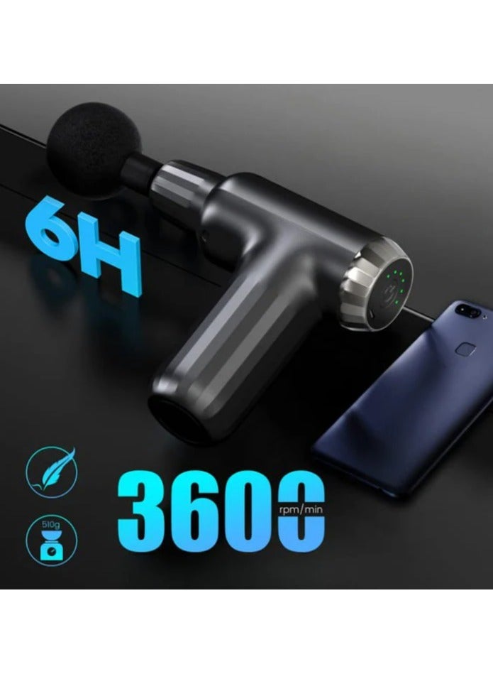 Bless Night FH-820 Muscle Massage Gun – 6-Speed Deep Tissue Therapy, 4 Interchangeable Heads, 1800mAh Battery, Portable Recovery Device - Image 5