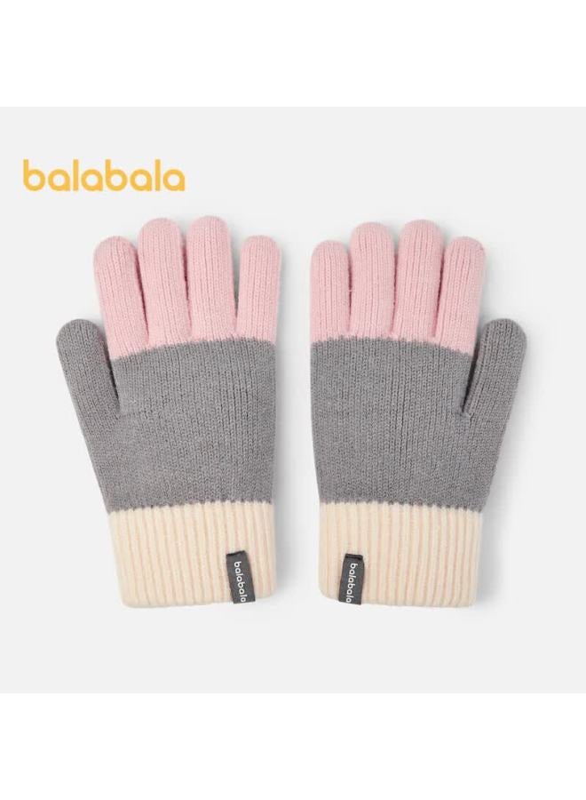 Balabala Children's Gloves Winter Boys Girls Flip-up Fingerless Thick Warm Outdoor Five-fingered Gloves 208424162202 - Image 4