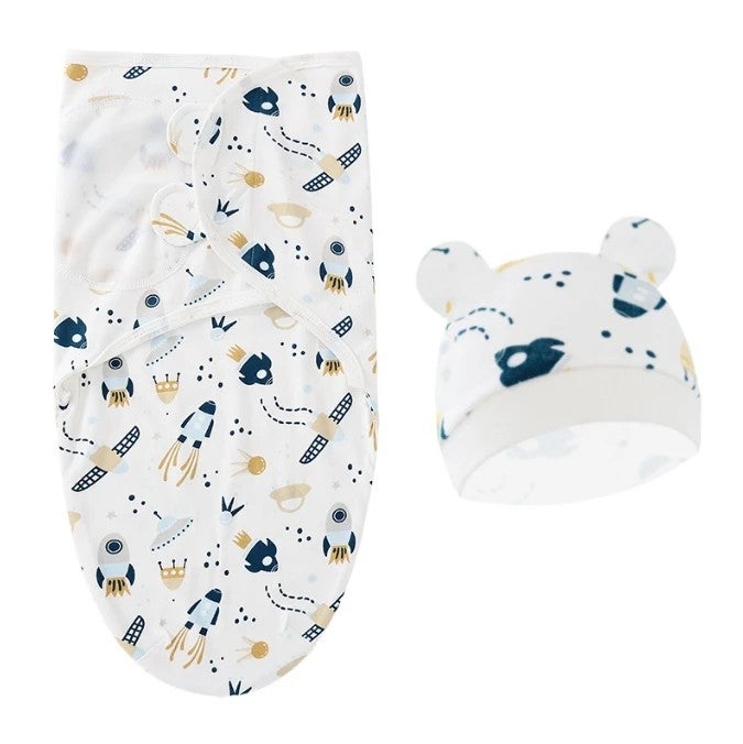Y&D Swaddlers Baby Swaddling Blanket Sleeping Bag Set - Delivery Room Wrap & Hat - Spring Silkworm Sleeping Bag - Image 3