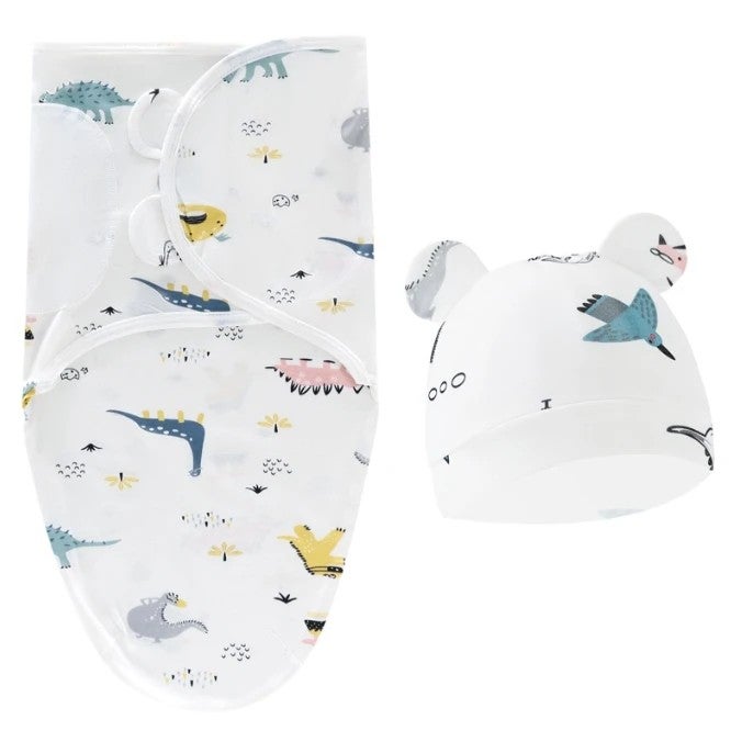 Y&D Swaddlers Baby Swaddling Blanket Sleeping Bag Set - Delivery Room Wrap & Hat - Spring Silkworm Sleeping Bag - Image 1