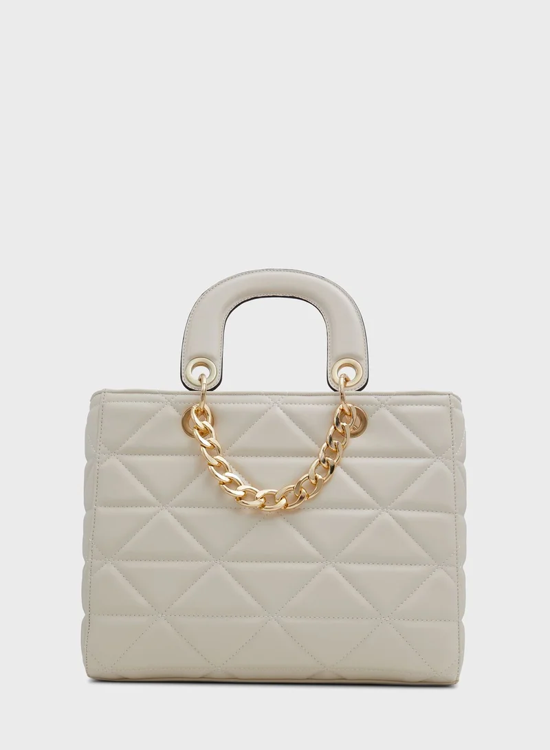CALL IT SPRING Chrissie Top Handle Chain Detailed Satchel Bag