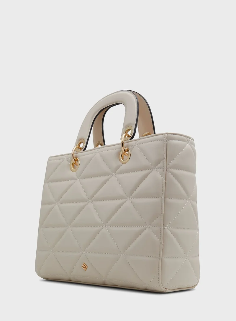 CALL IT SPRING Chrissie Top Handle Chain Detailed Satchel Bag