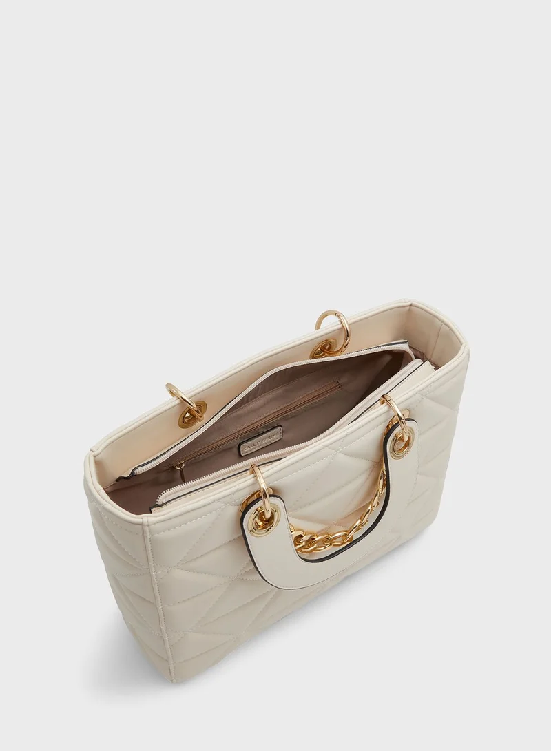CALL IT SPRING Chrissie Top Handle Chain Detailed Satchel Bag